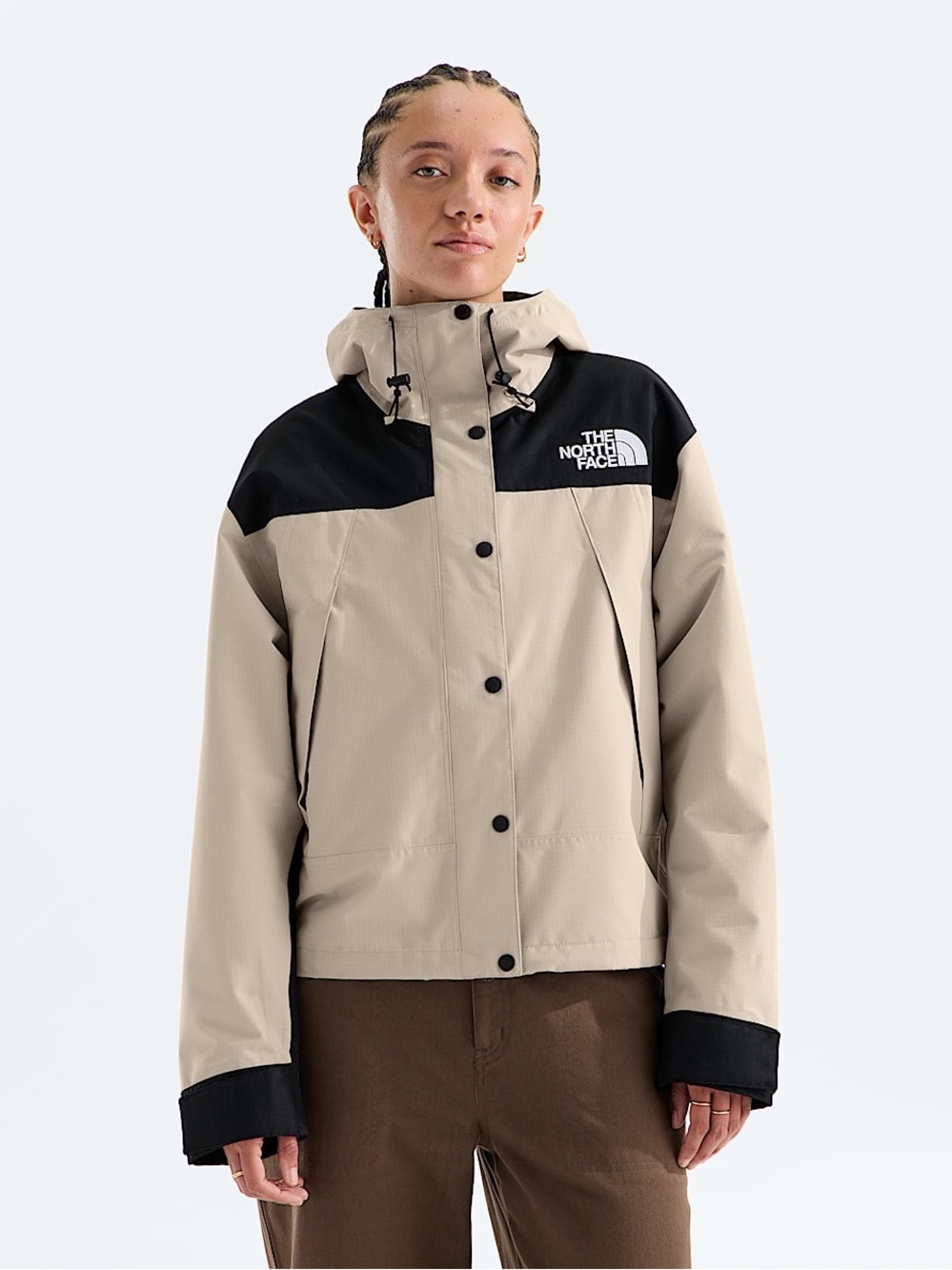 NWT Women’s DRYVENT™ Mono Mountain Jacket Color:
Timeless Taupe / TNF Black